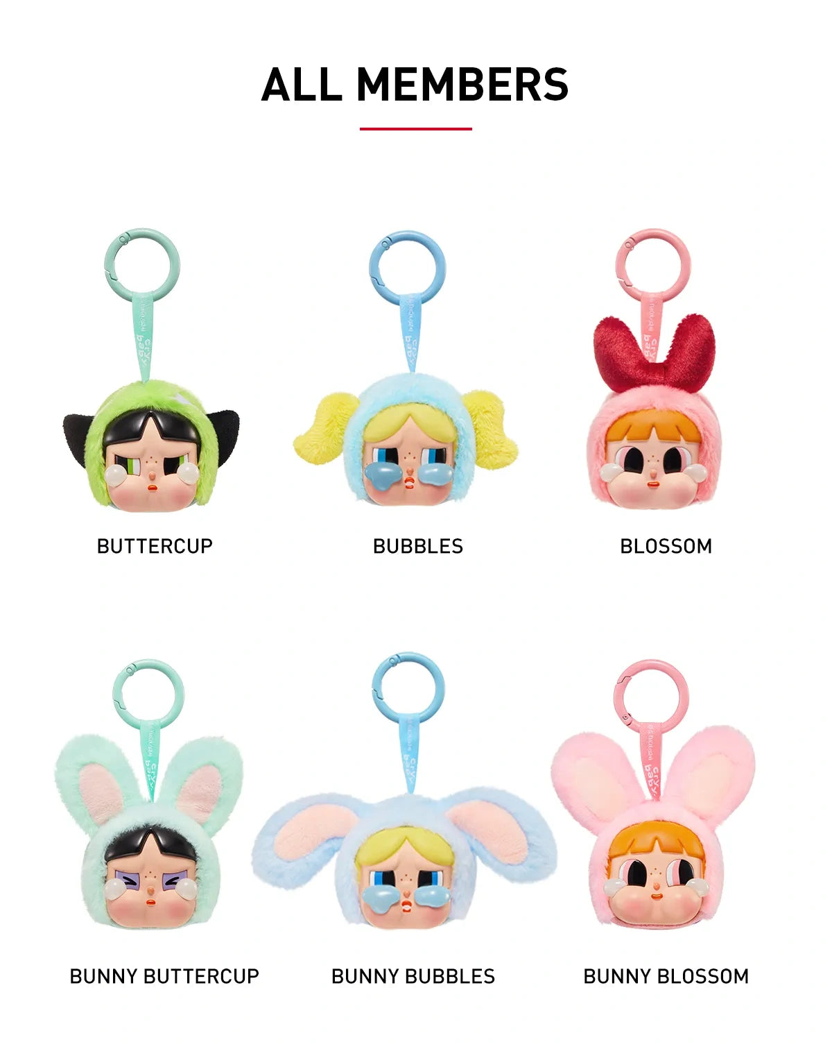 Crybaby The Powerpuff Girls - Vinyl Plush Charm BUNNY BUBBLES Open Box Sealed Bag Secondary image